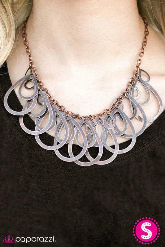 Paparazzi Necklace ~ Look Out Below! - Copper