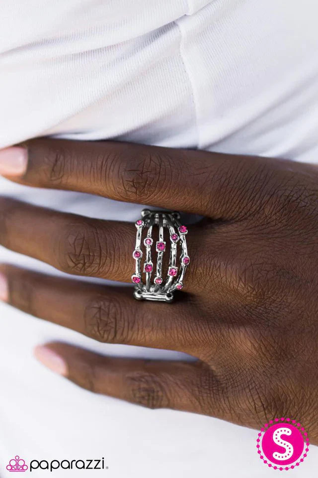 Paparazzi Ring ~ Sporadic Sparkle - Pink