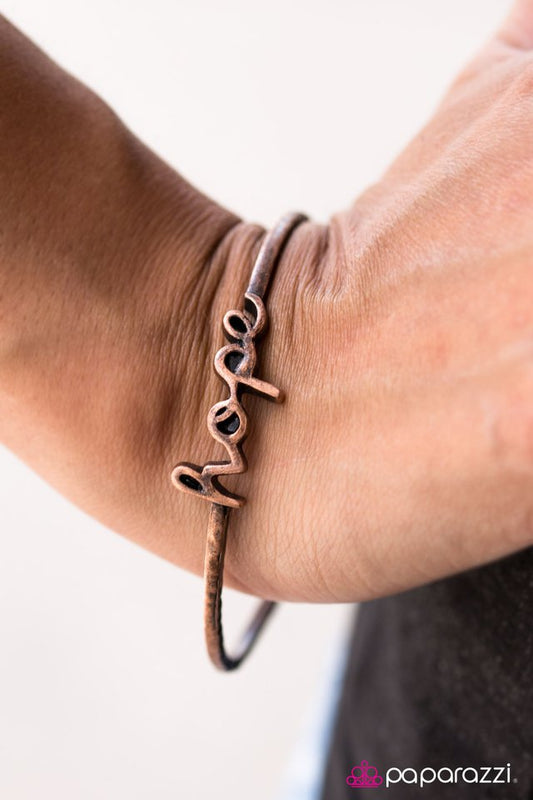 Paparazzi Bracelet ~ Never Give Up - Copper