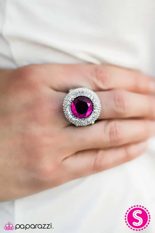 Paparazzi Ring ~ Royally Crystalline - Pink