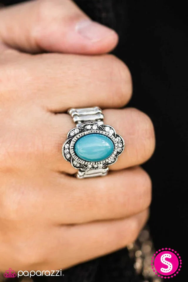 Paparazzi Ring ~ Down The GARDENIA Path - Blue