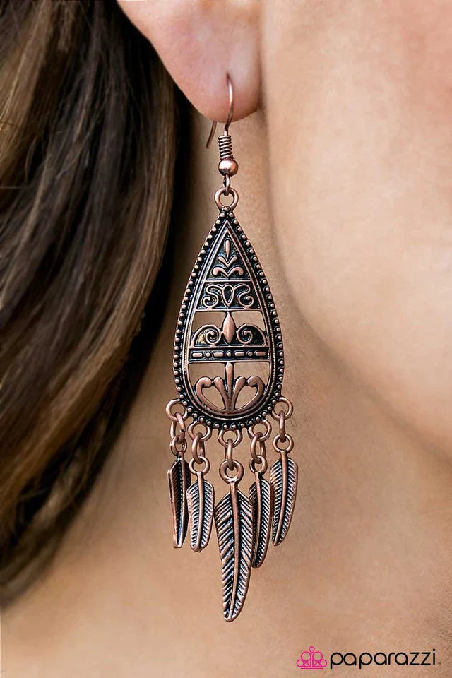 Paparazzi Earring ~ Ready for Liftoff - Copper