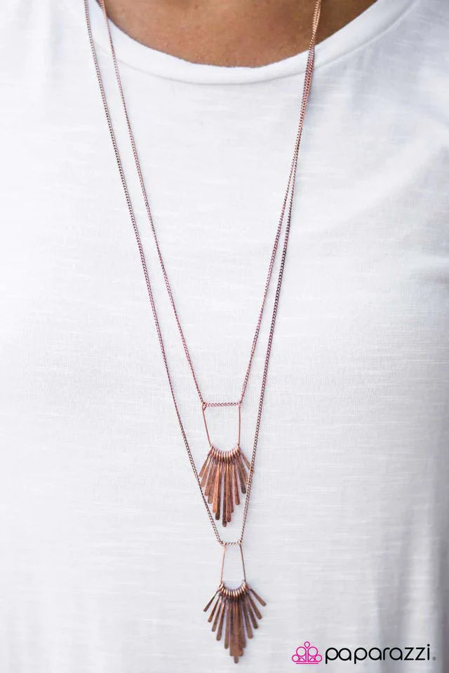 Paparazzi Necklace ~ Like It OAR Not - Copper