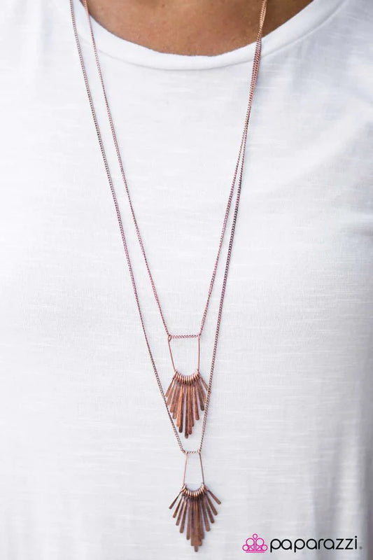 Paparazzi Necklace ~ Like It OAR Not - Copper