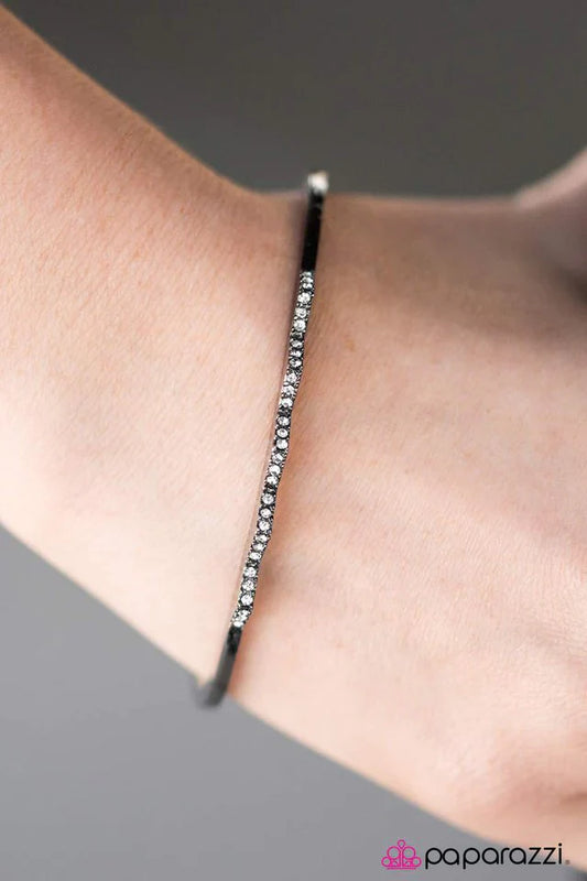 Paparazzi Bracelet ~ Bite The Bullet - Black