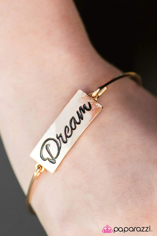 Paparazzi Bracelet ~ Dream Chaser  - Gold