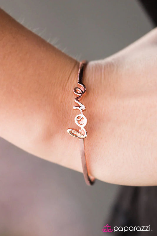 Paparazzi Bracelet ~ I Love It - Copper