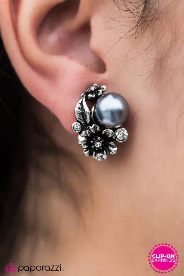 Paparazzi Earring ~ The Risk It Takes To Bloom - Silver