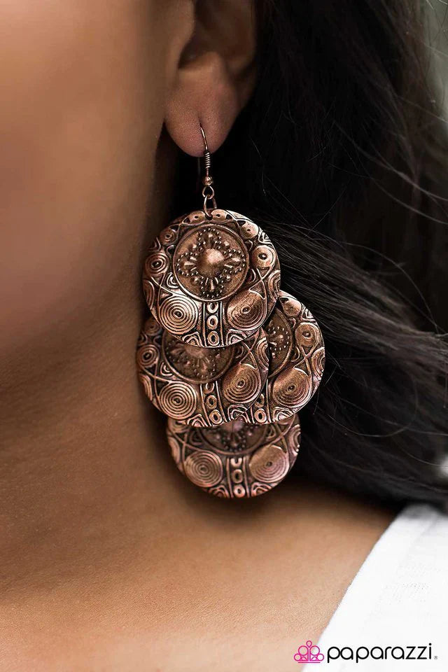 Paparazzi Earring ~ ORNATE It Great? - Copper