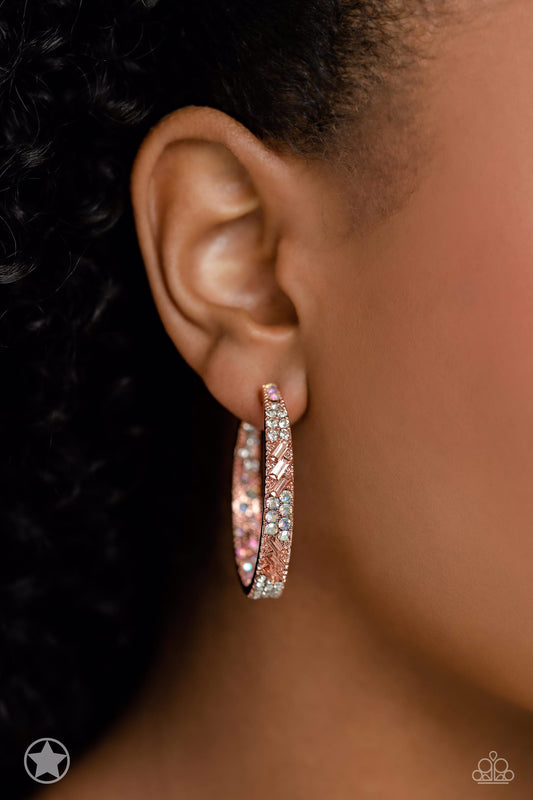 Paparazzi Earring ~ Glitzy by Association - Copper