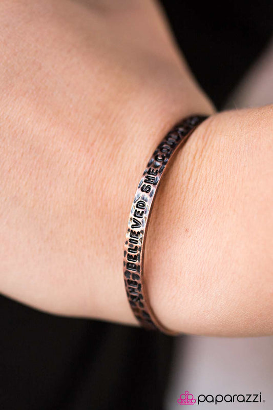 Paparazzi Bracelet ~ She Believed She Could - Copper