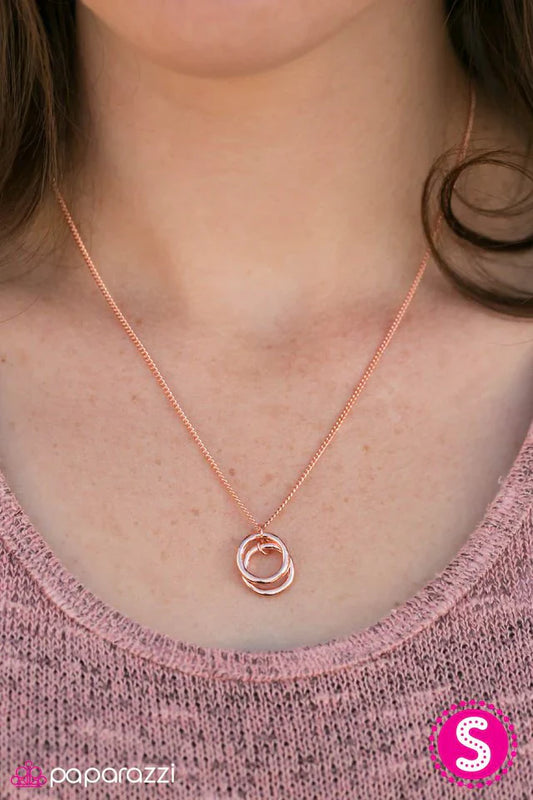 Paparazzi Necklace ~ All Is Calm, All Is Bright - Copper