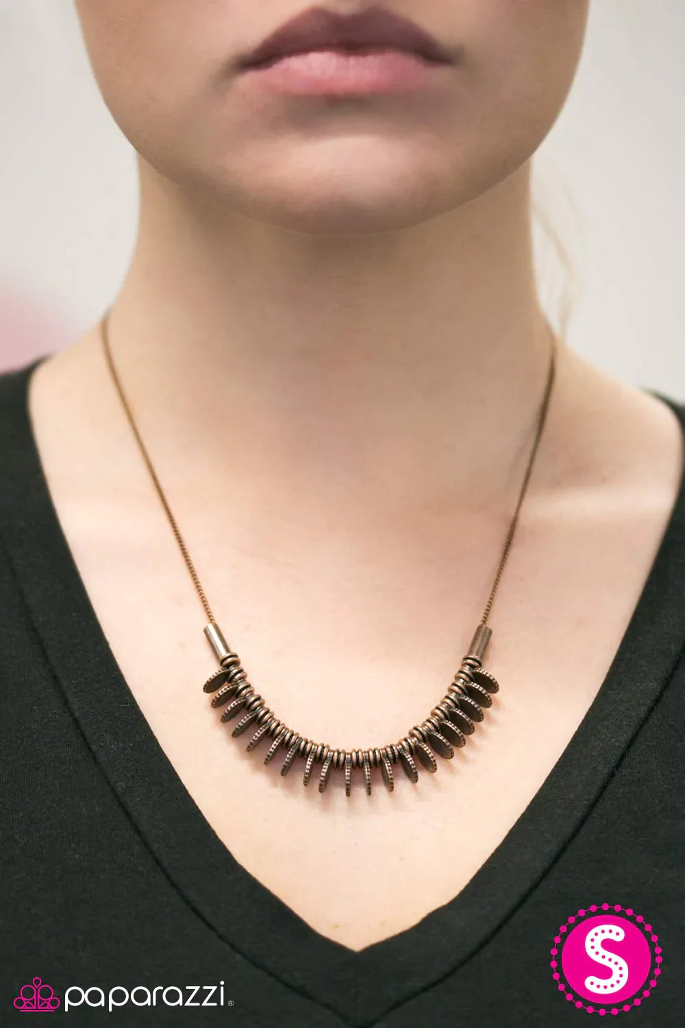 Paparazzi Necklace ~ Pacific Plate - Copper