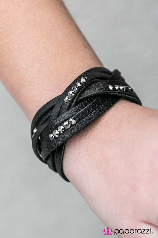 Paparazzi Bracelet ~ True Rebel  - Black