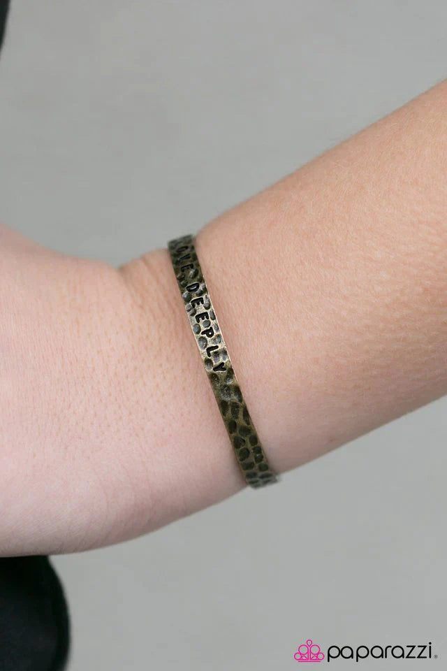 Paparazzi Bracelet ~ Love Deeply - Brass