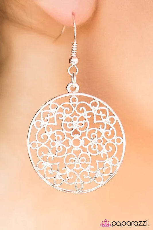 Paparazzi Earring ~ Fancy Filigree - Rose Gold