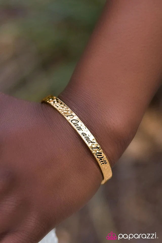 Paparazzi Bracelet ~ I Can And I Will - Gold