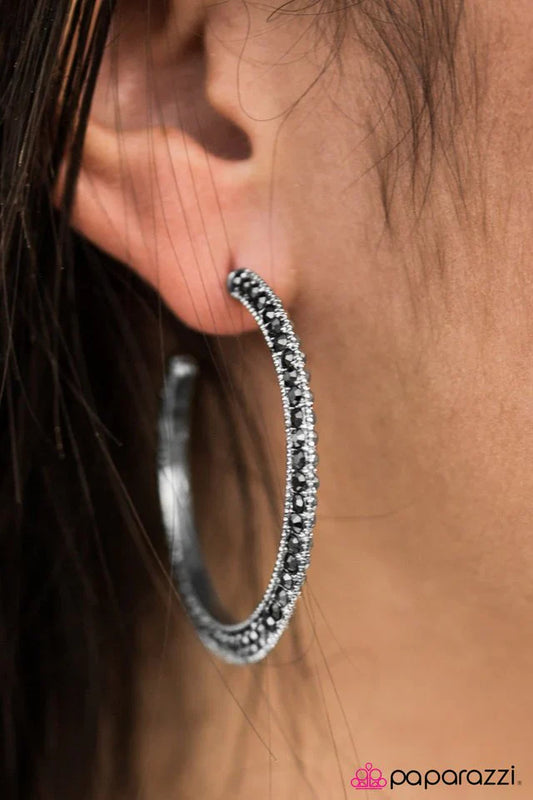 Paparazzi Earring ~ Sassy Stardom - Silver