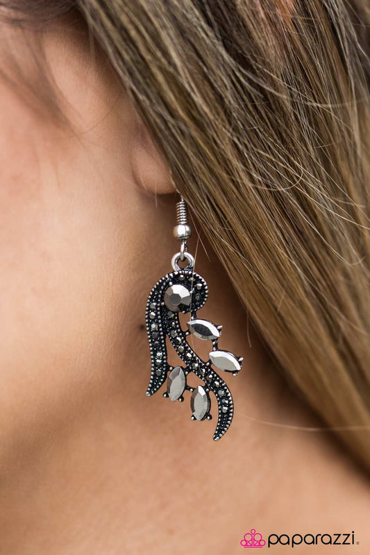 Paparazzi Earring ~ Stellar Symphonies  - Silver