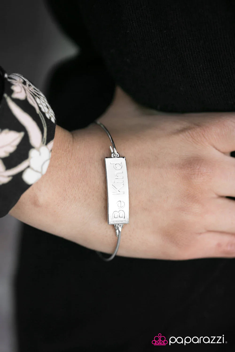 Paparazzi Bracelet ~ Be Kind  - Silver