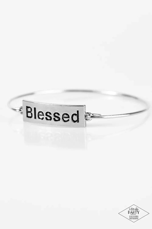 Paparazzi Bracelet ~ Blessed  - Silver