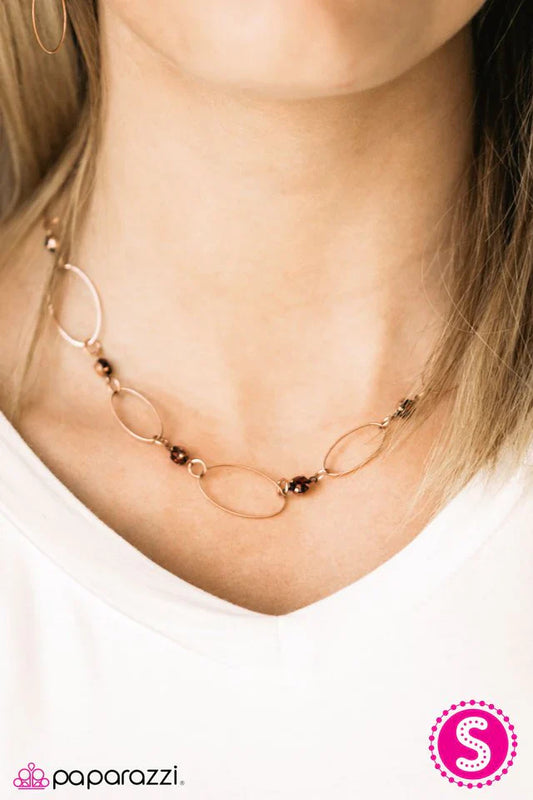 Paparazzi Necklace ~ A Touch Of Class - Copper