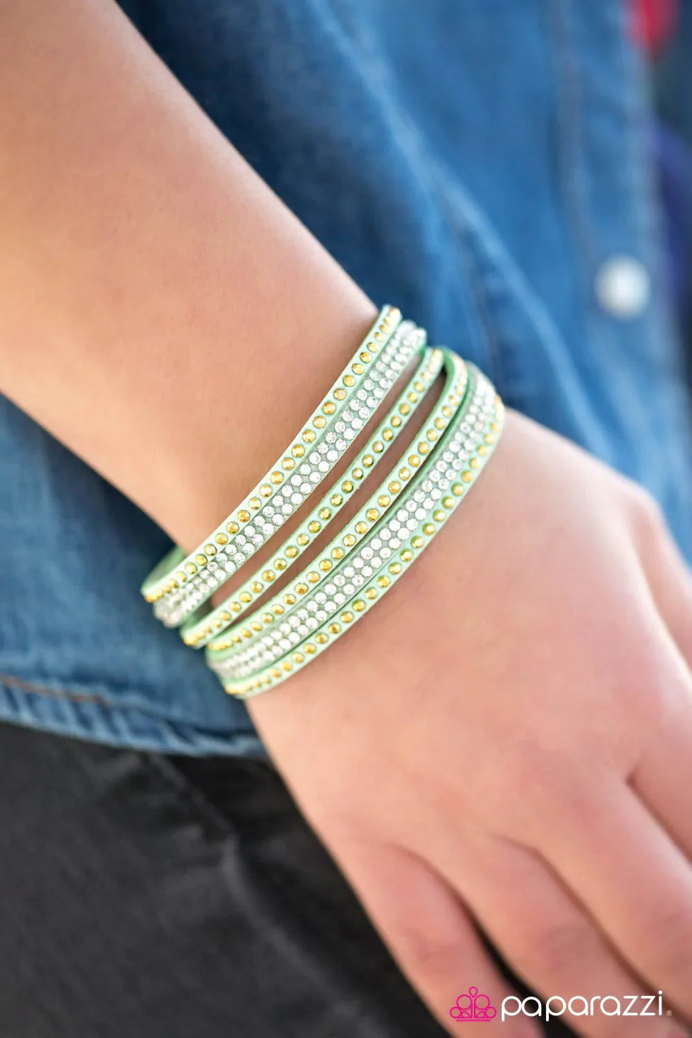 Paparazzi Bracelet ~ Stop, Drop, and Sparkle - Green