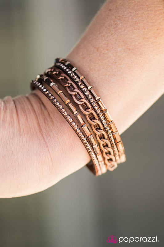 Paparazzi Bracelet ~ Front Row Fabulous - Copper