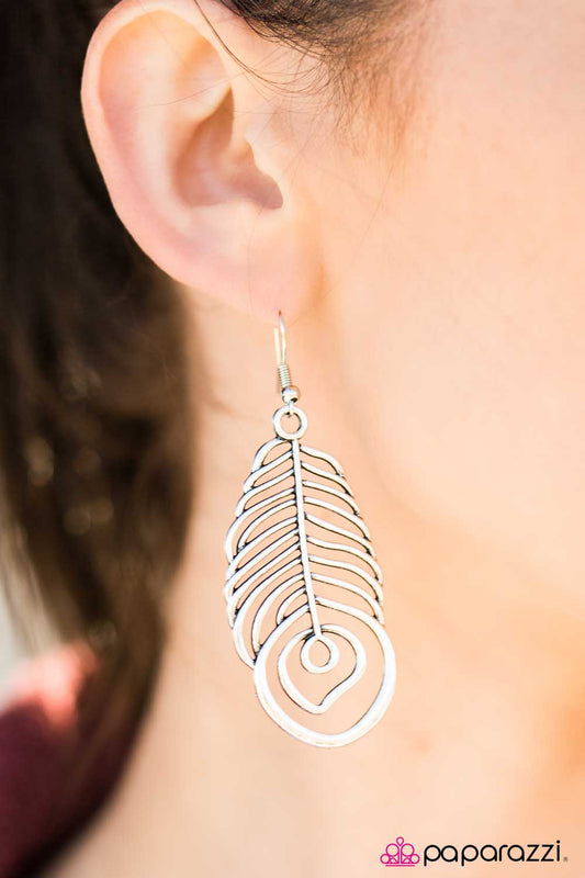 Paparazzi Earring ~ A Soaring Success  - Silver