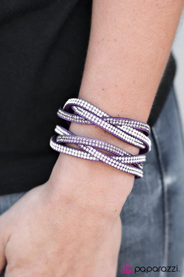 Paparazzi Bracelet ~ Send In The Sparkle! - Purple