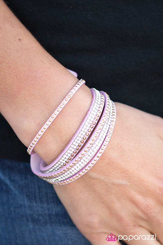 Paparazzi Bracelet ~ Stop, Drop, and Sparkle  - Purple