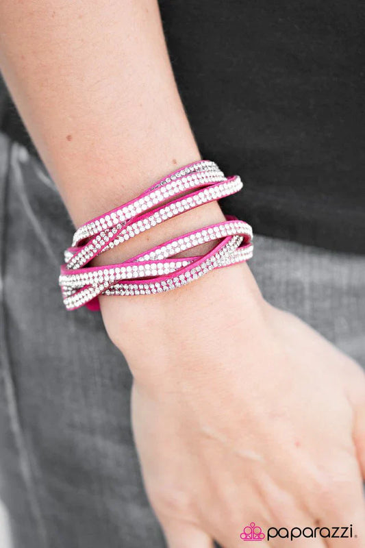 Paparazzi Bracelet ~ Send In The Sparkle! - Pink