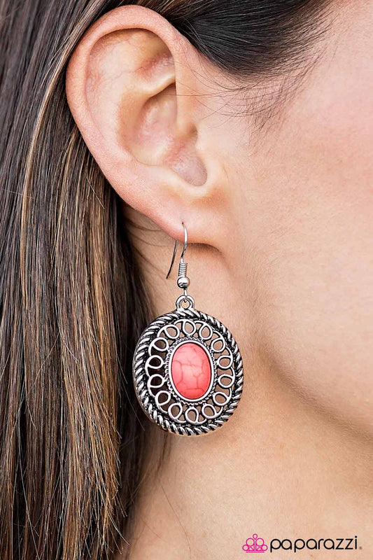 Paparazzi Earring ~ Take The TRAIL Less Traveled  - Orange