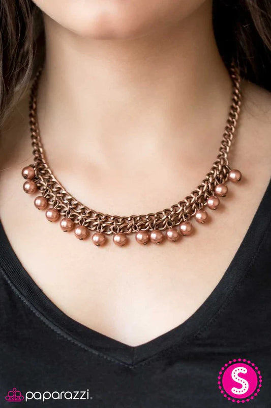 Paparazzi Necklace ~ Unchained METAL-dy - Copper