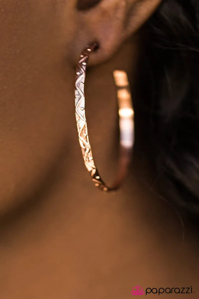 Paparazzi Earring ~ How HOOP-tastic! - Copper