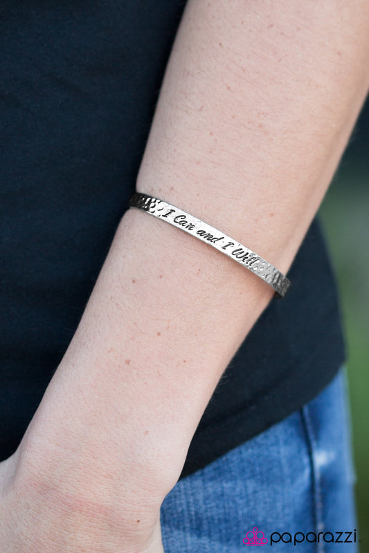 Paparazzi Bracelet ~ I Can And I Will - Silver