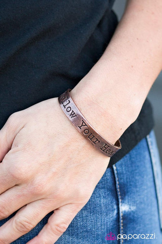 Paparazzi Bracelet ~ Wherever Your Heart Takes You - Copper