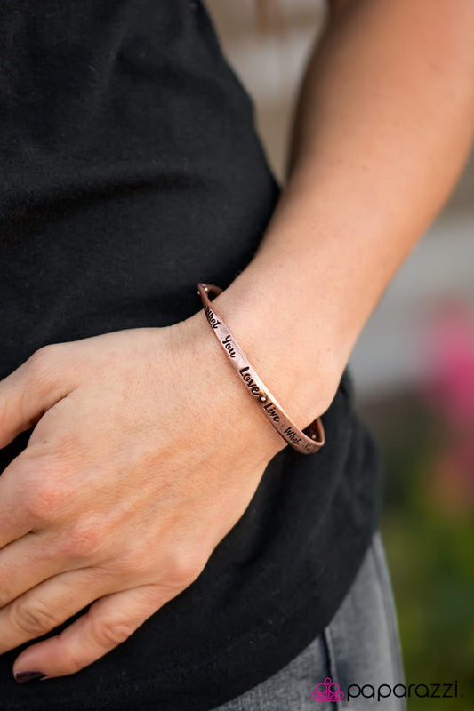 Paparazzi Bracelet ~ Live What You Love - Copper