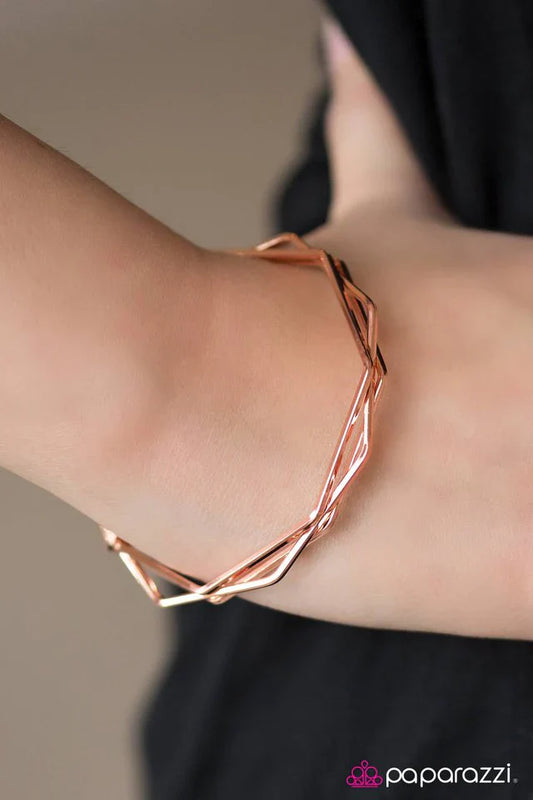 Paparazzi Bracelet ~ Fashion Edge - Copper