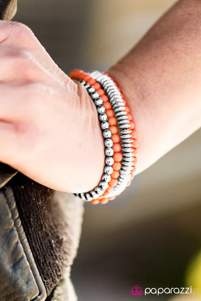 Paparazzi Bracelet ~ Color Coordination - Orange