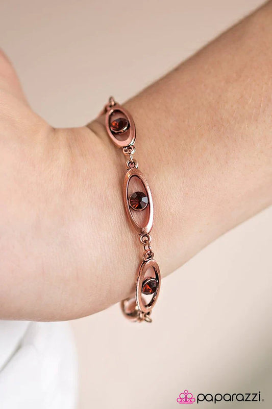 Paparazzi Bracelet ~ Starry Eyed - Copper