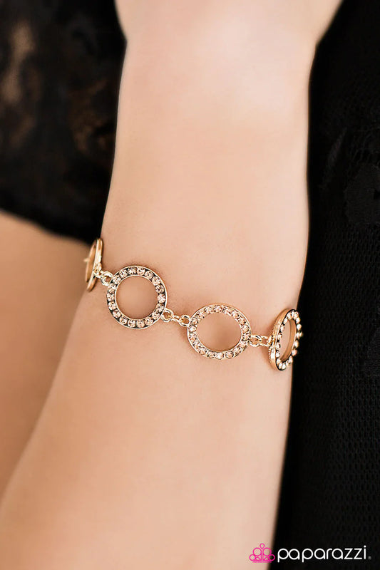 Paparazzi Bracelet ~ Bring On The Bubbly  - Gold