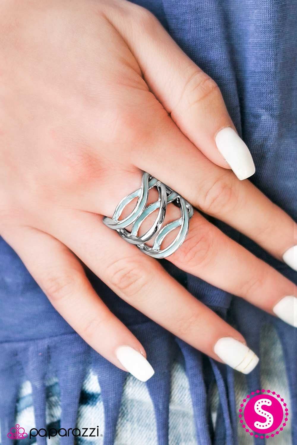 Paparazzi Ring ~ Jet Stream - Blue