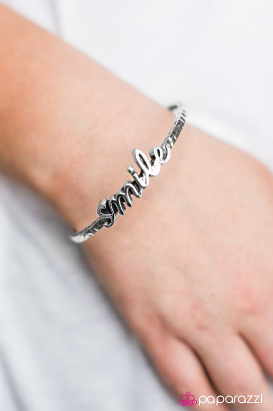 Paparazzi Bracelet ~ A Reason To Smile - Silver