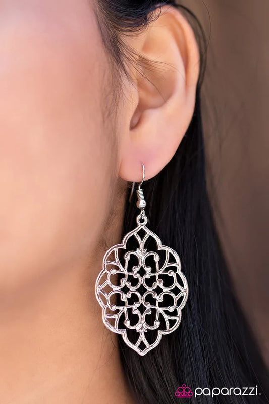 Paparazzi Earring ~ And ZEN Some - Silver