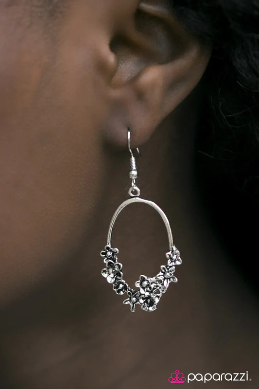 Paparazzi Earring ~ Always On SPRINGTIME - Silver