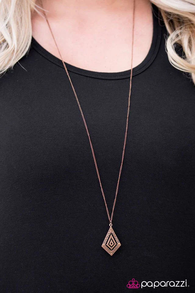 Paparazzi Necklace ~ Home Is Where The Tribe Is - Copper