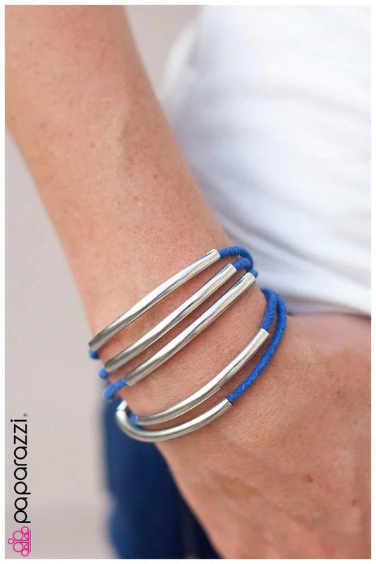 Paparazzi Bracelet ~ Cording a Royal - Blue