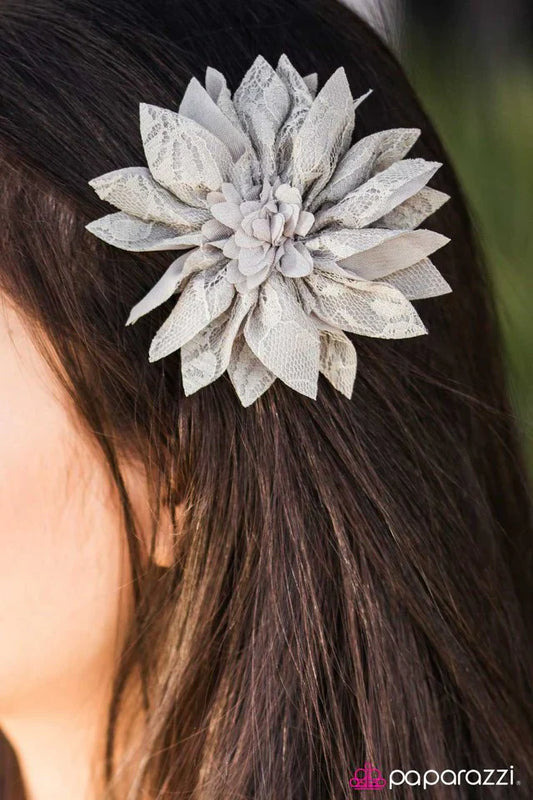 Paparazzi Hair Accessories ~ Standing BLOOM Only - Silver