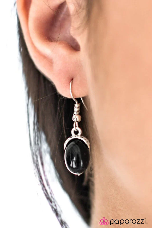 Paparazzi Earring ~ Color Scheme - Black